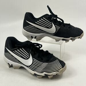 Nike Youth Softball Cleats Size 2.5Y Black White Fastflex Molded Shoes